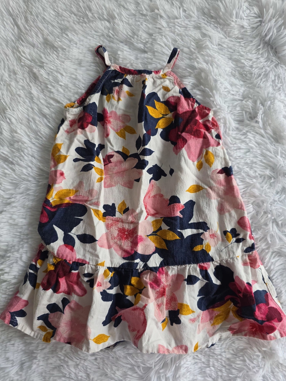 Old Navy White Floral Halter Dress